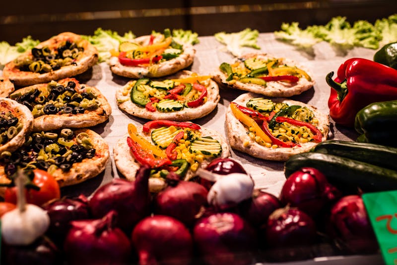 Truffle mushroom pizza drizzled with truffle oil and parmesan